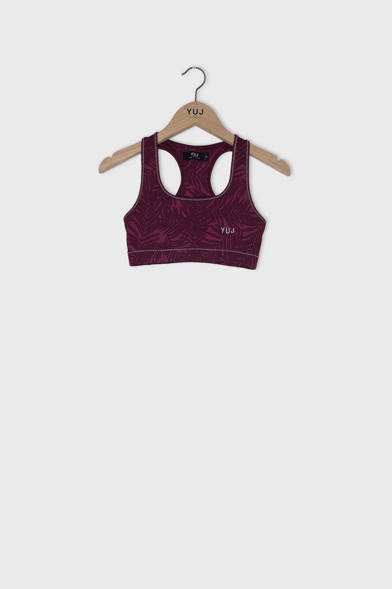 #45 - Brassière PALM MAUVE // Taille XS YUJ - Maison de pleine conscience