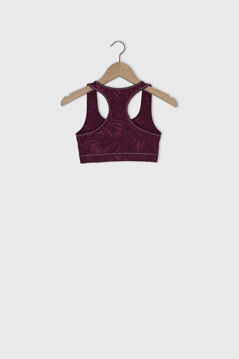 #45 - Brassière PALM MAUVE // Taille XS YUJ - Maison de pleine conscience